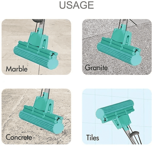 Multi-Purpose Foldable Floor Cleaning Squeeze Mop Wiper - PURE