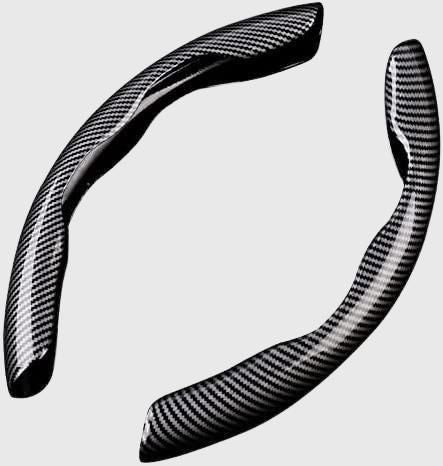 New Carbon Fiber ABS Texture Steering Wheel Grip Cover for Cars - PURE