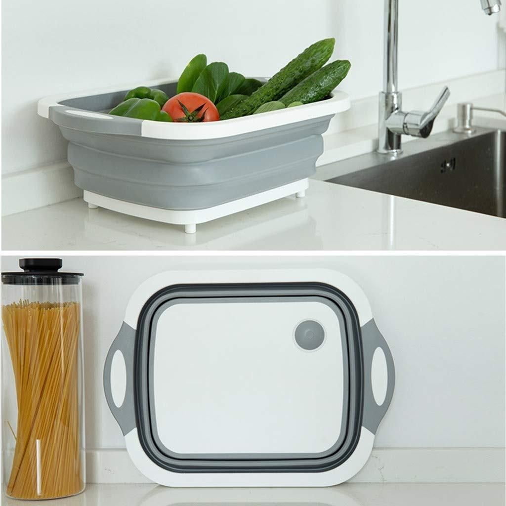 Collapsible Cutting Board With Dish Tub Basket - PURE