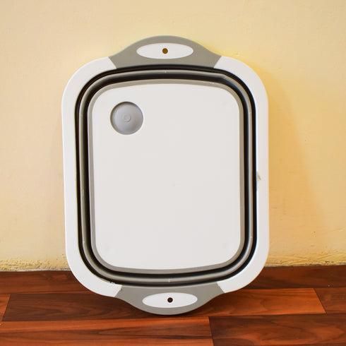 Collapsible Cutting Board With Dish Tub Basket - PURE
