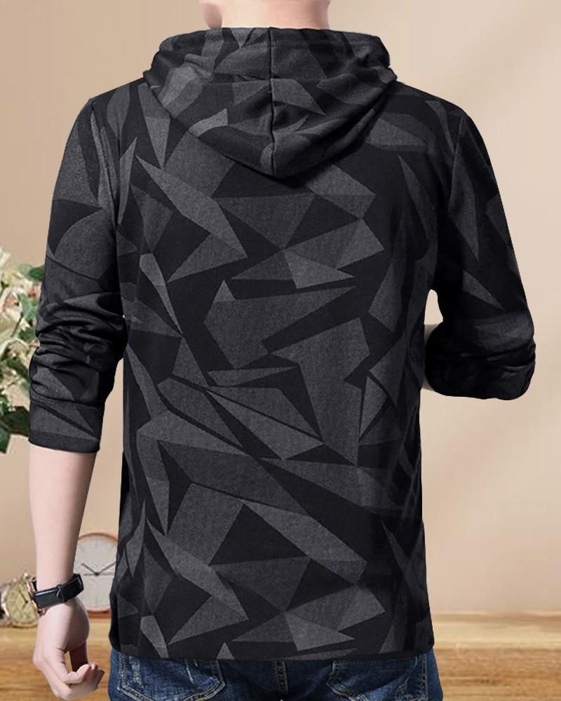 Eyebogler Men Printed Hood Neck T-shirt - PURE