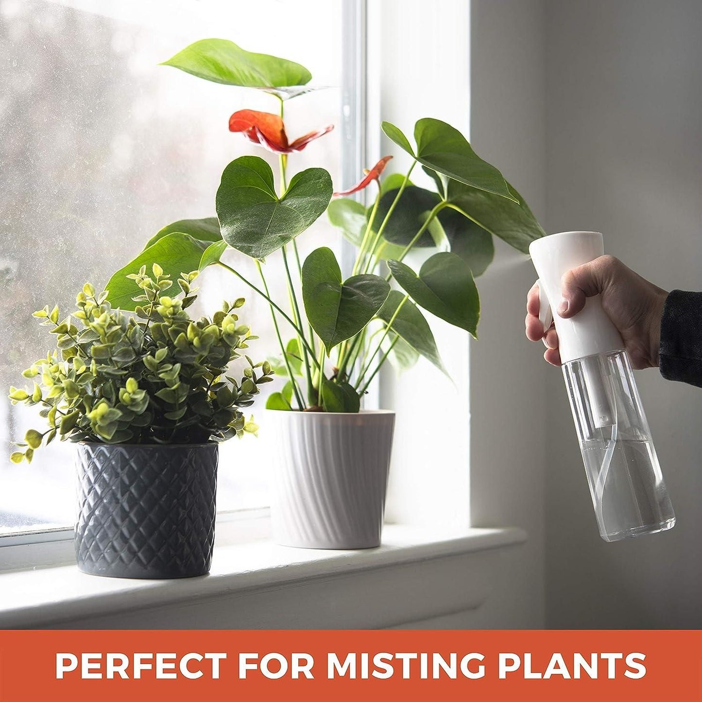 Continuous Spray Bottle - Water Mister For Hairstyling, Plants, Cleaning, Cooking, Misting & Skin Care - PURE