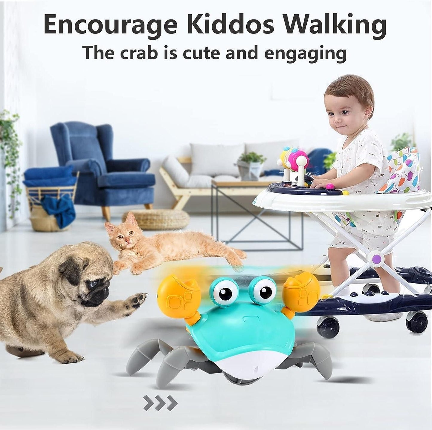 Baby Toys Infant Crawling Crab Toy - PURE