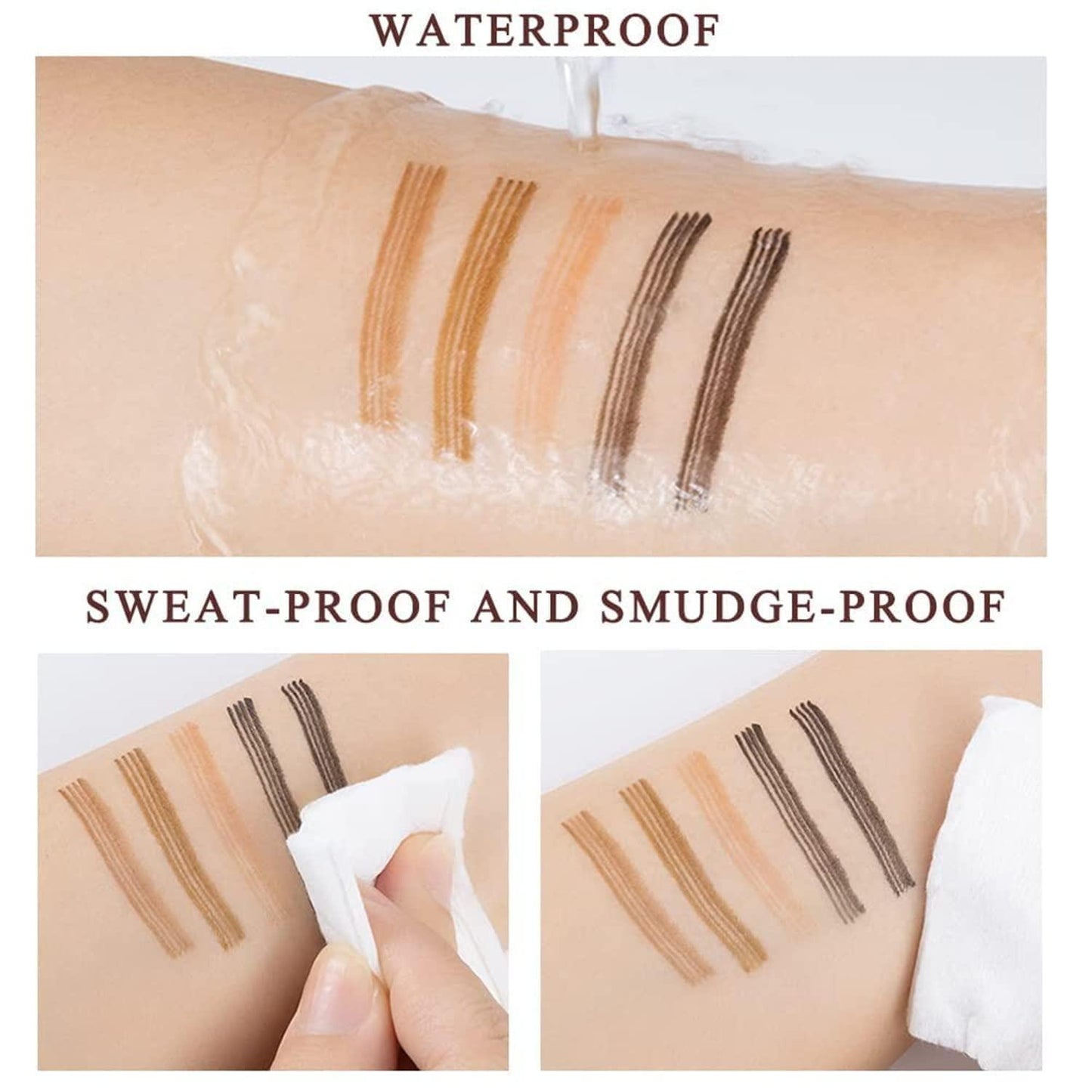 Waterproof 4 Points Microblading Eyebrow Pen with a Micro-Fork Tip Applicator - PURE