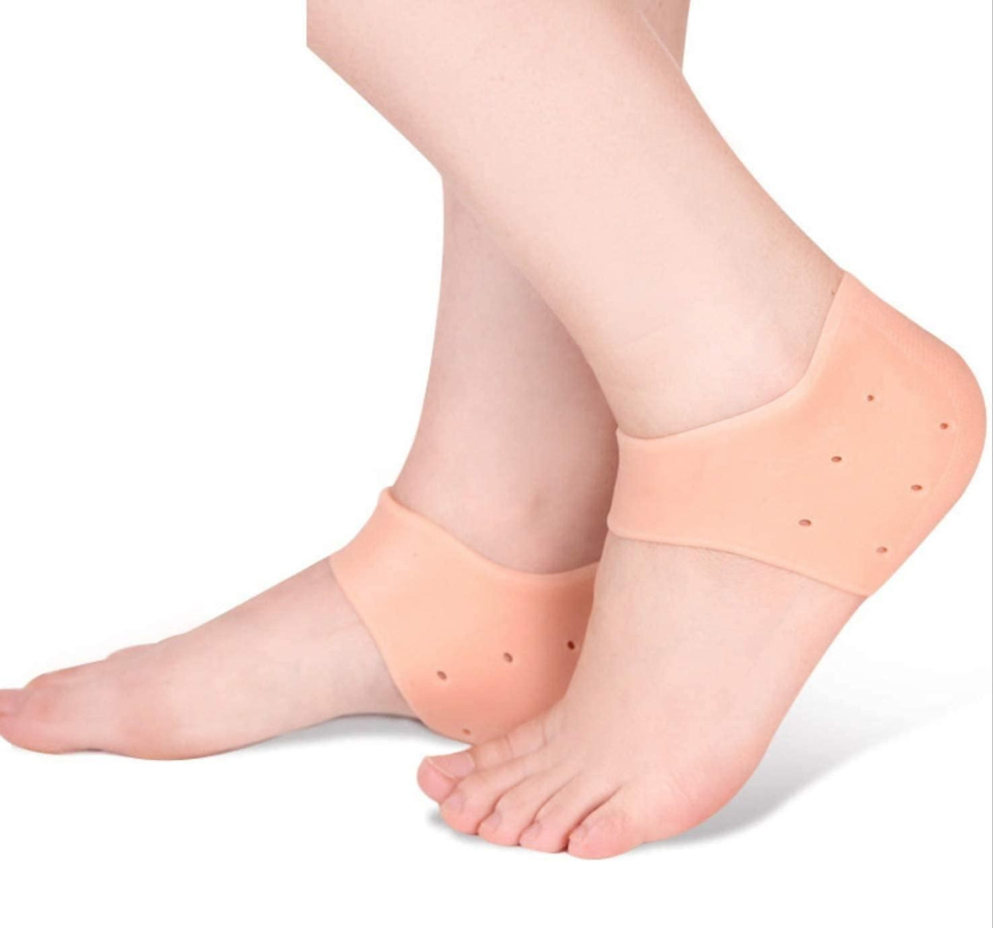 Silicone Gel Heel Pad Socks - PURE