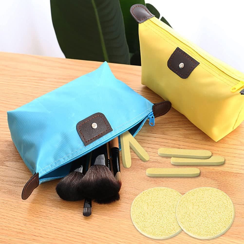 12 PCS Compressed Facial Sponge, Face Cleansing Sponges with Storage Container - PURE