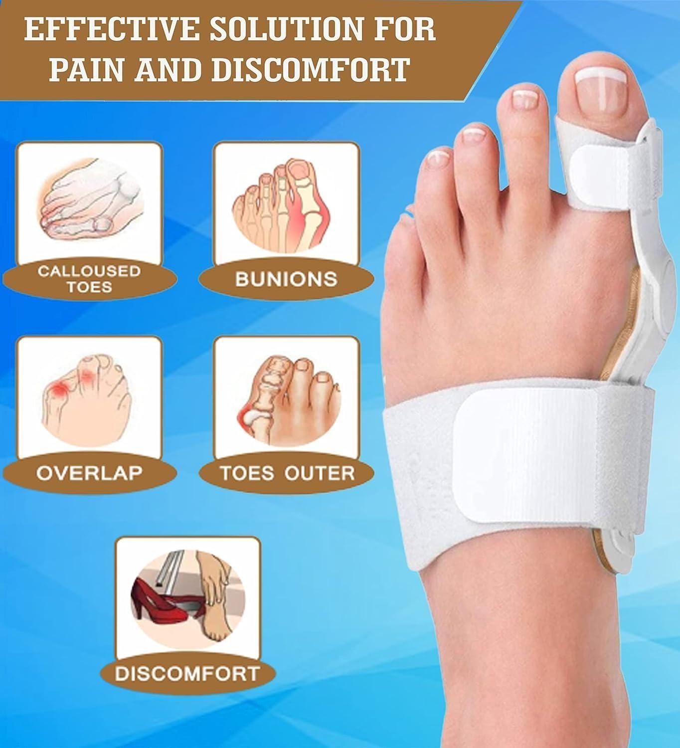 Silicone Toe Separator For Adults Bunion Corrector Splint Kit For Toe - PURE