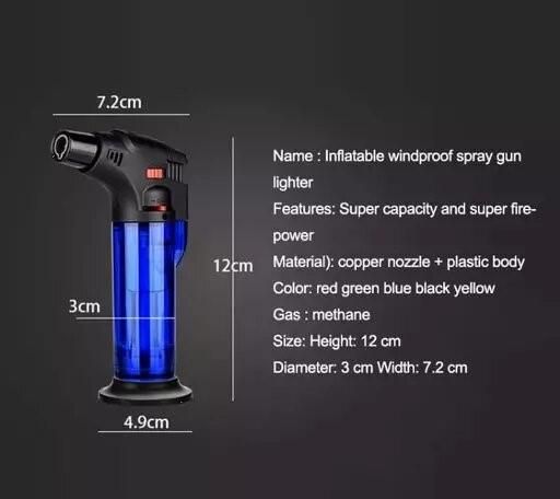 Windproof Jet Flame Butane Torch Lighter Pocket Lighter - PURE