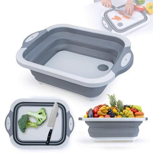 Collapsible Cutting Board With Dish Tub Basket - PURE