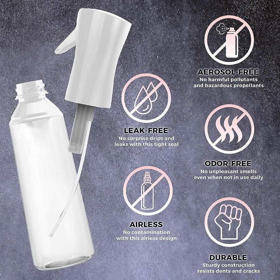 Continuous Spray Bottle - Water Mister For Hairstyling, Plants, Cleaning, Cooking, Misting & Skin Care - PURE