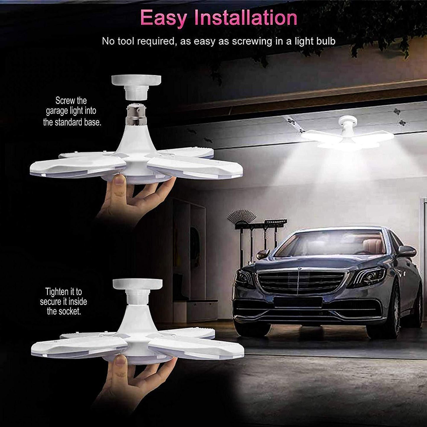 28W Deformable Fan Shape High Bright Led Bulb - PURE