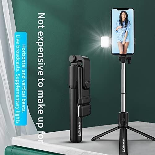 Extendable Flash 3-in-1 Selfie Stick Tripod with Bluetooth Remote - PURE