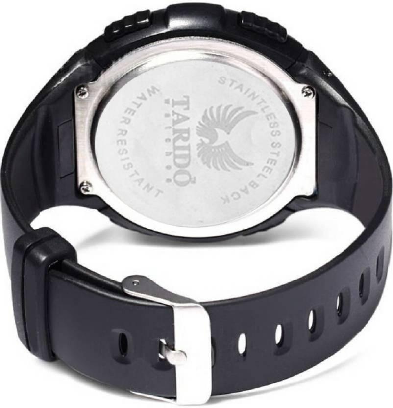 New Sport Digital Black Dial Multi Function Chrono Slim Look Watch - PURE