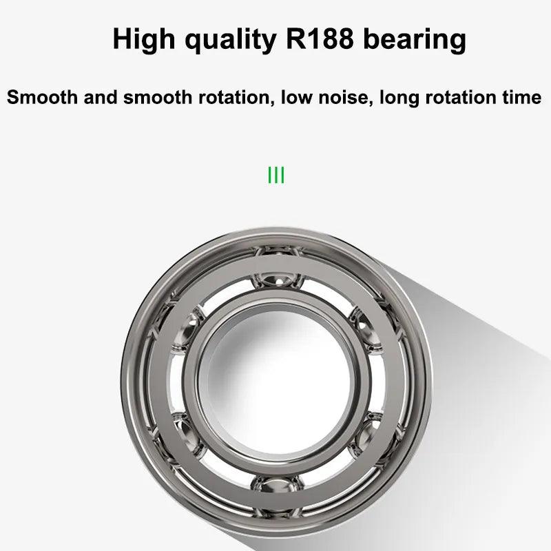 Metal Desktop Stress Relief Cone Gyroscope Office Desk Fidget Toys Optical Illusion Flowing Finger Toys Table Fidget Toys - PURE