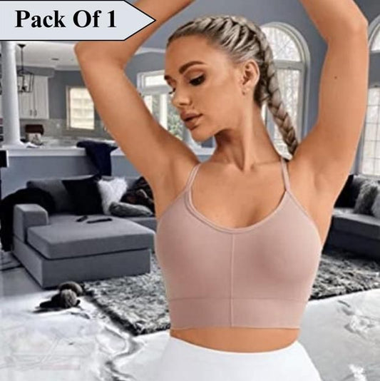 Sports Bra with Removable Padding(Pack Of 1)