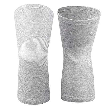 Unisex Bamboo Charcoal Elastic Warm Knee Sleeves: Pack of 2