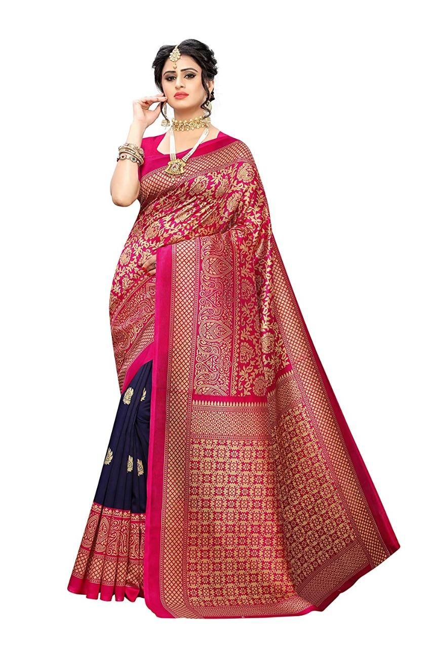 Attractive Printed Art Silk Sarees - PURE