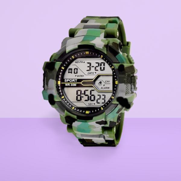 Men's 3 Color Army Shockproof Waterproof Digital Sports Watch - PURE