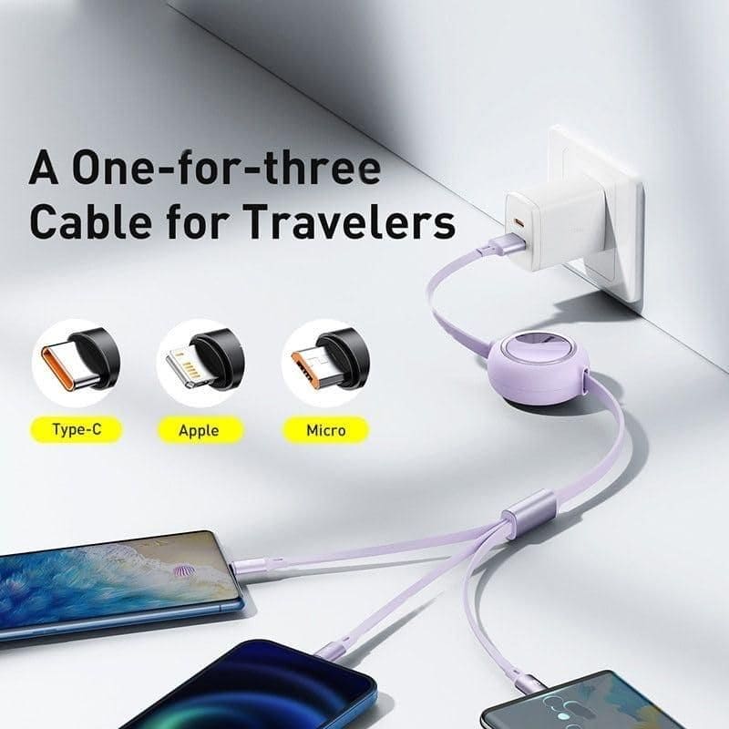 3 in 1 Charging Data Cable - PURE