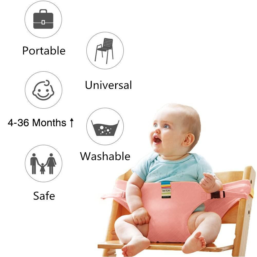 Seat for High Chair Baby Feeding Safety Seat with Strap - PURE