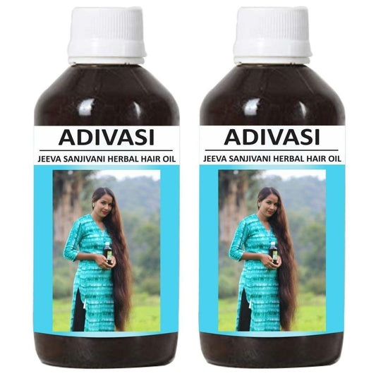 Donnara Organics Jeeva Sanjivani Herbal Hair Oil Strengthening & Volumised Hair Combo pack of 2 bottles of 100 ml - PURE