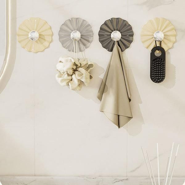 Petal Shaped Adhesive Wall Hooks (5Pcs) - PURE