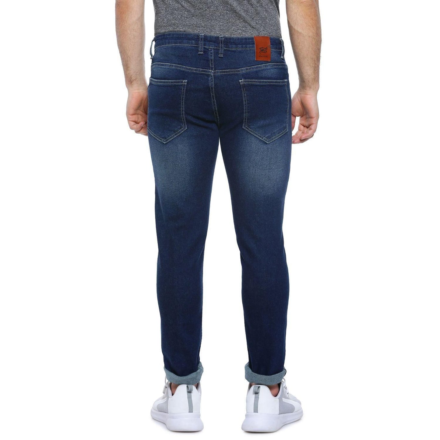 Campus Sutra Denim Rugged Slim Fit Jeans - PURE