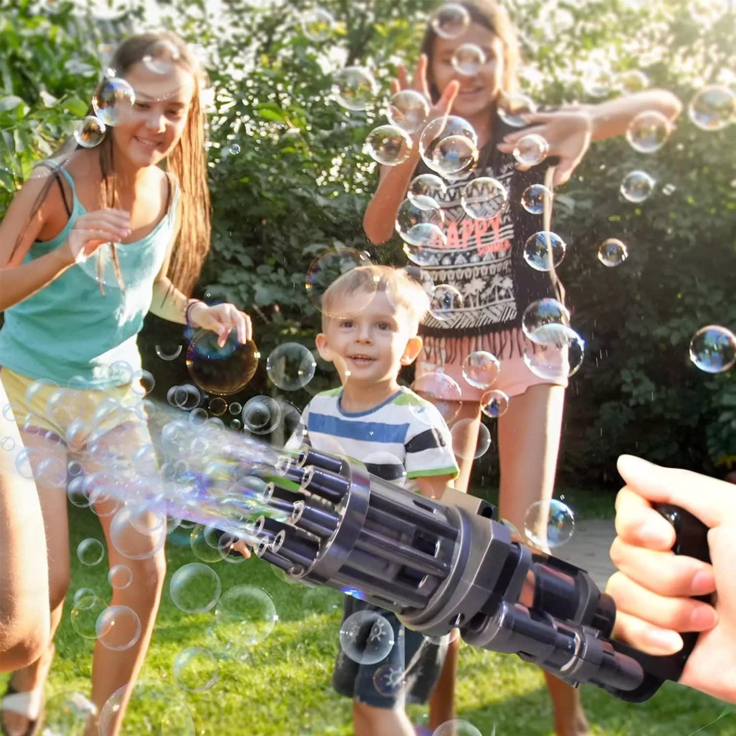 Rocket Launcher Electric Bubble Machine Gun for Toddlers Toys - PURE