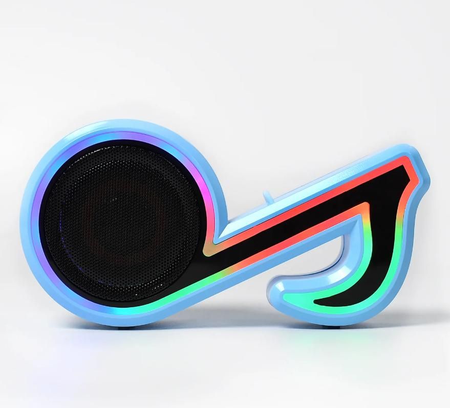 Arsha lifestyle Mini Portable Music Note Shape Speaker Subwoofer Colorful Musical Note LED Lighting Sound For Creatives Gift Computer Phone Sound Equipment - PURE