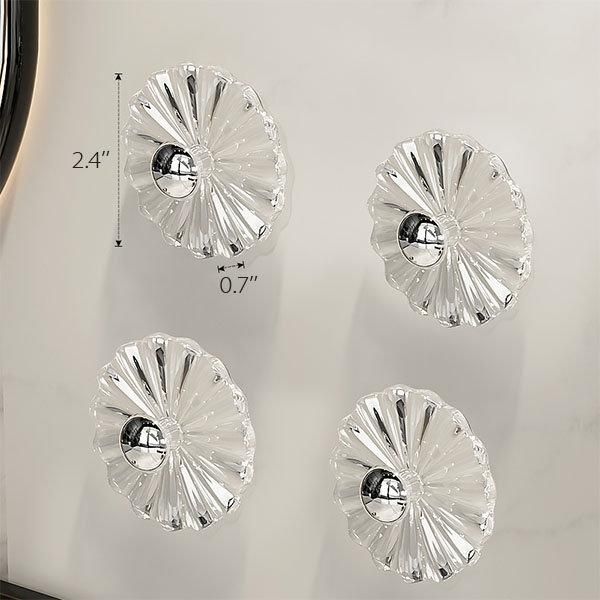 Petal Shaped Adhesive Wall Hooks (5Pcs) - PURE