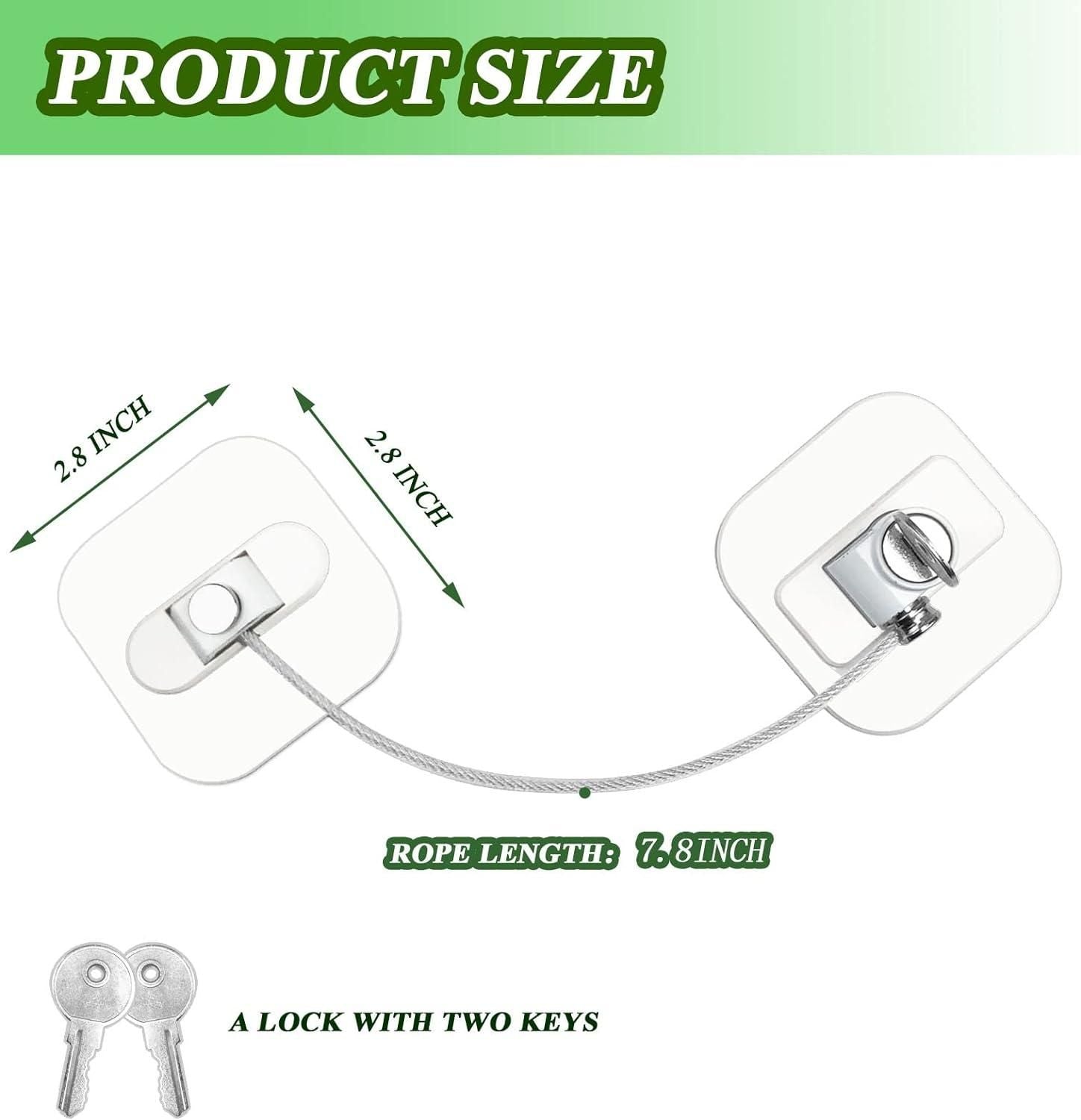 Refrigerator Locks Freezer Lock with Key for Child Safety - PURE