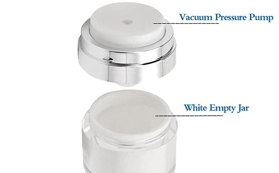 Lotion Face Cream Dispenser, Airless Travel Lotion Jar with Lid for Thick Moisturizer Skincare Cream - PURE