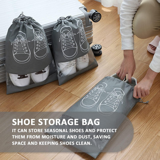 Shoe Bag - Transparent Window Portable Travel Dust-Proof Shoe Bags - PURE