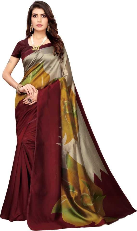 Unique Printed Art Silk Sarees - PURE