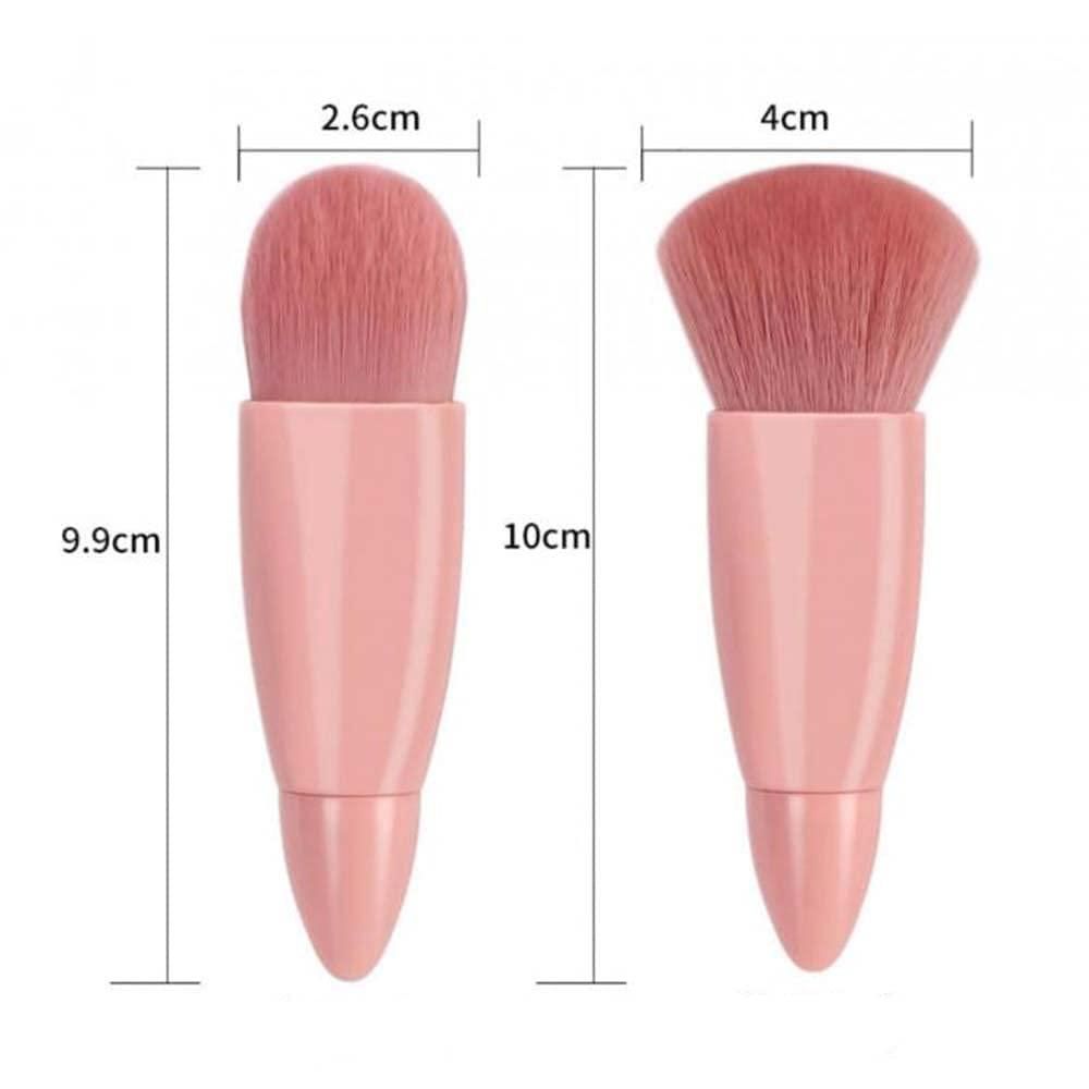 5pcs Mini Cosmetic Brushes Kit with Mirror - PURE