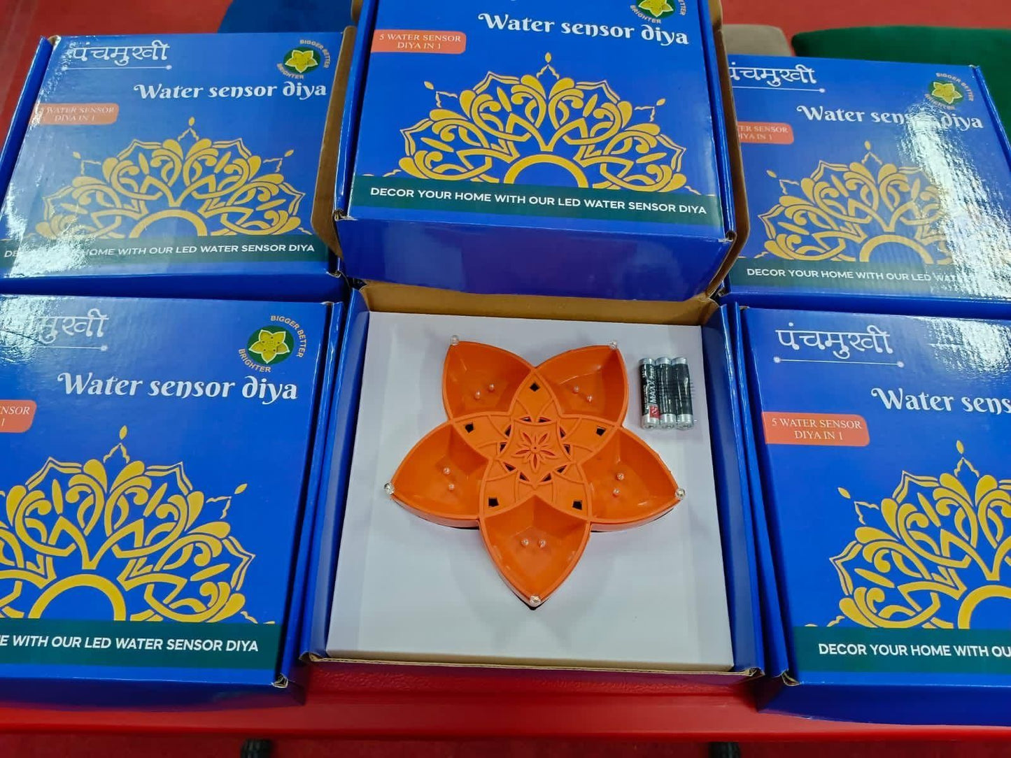 Panchmukhi Water Sensor Diya | Led Water Sensor Diya - 5 in 1 - PURE