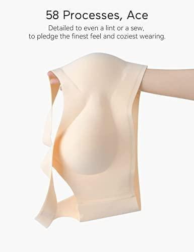 Full-Coverage Wireless Everyday Bra with Cloud Soft Comfort with Removable Pad - PURE