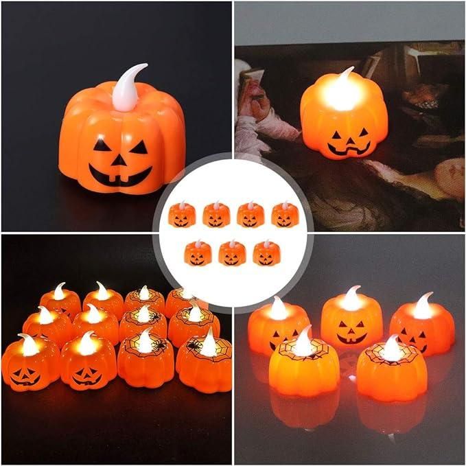 Halloween Candle Light Pumpkin Lamp Night Light - PURE