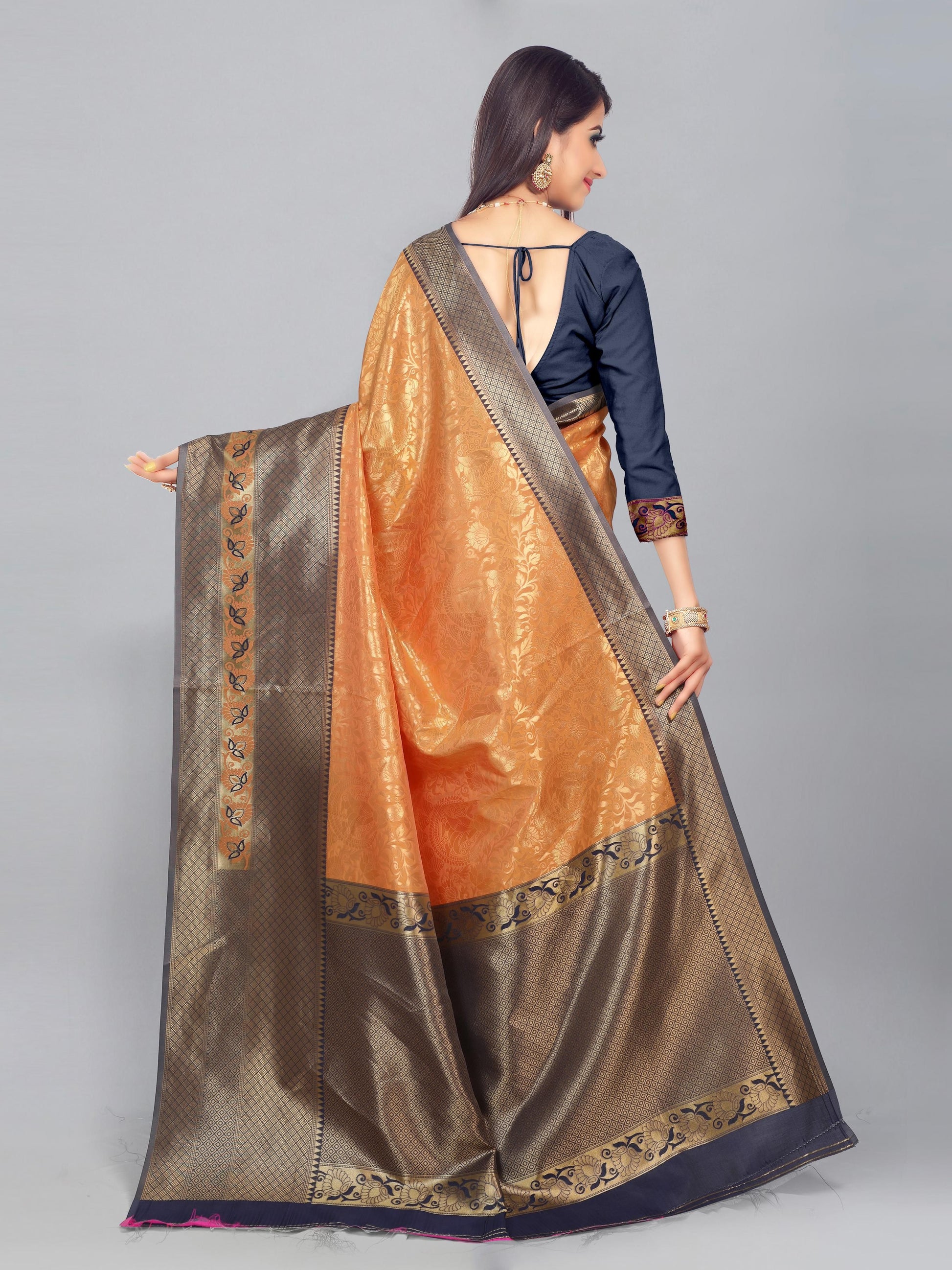 Women's Zari Work Silk Sarees - PURE