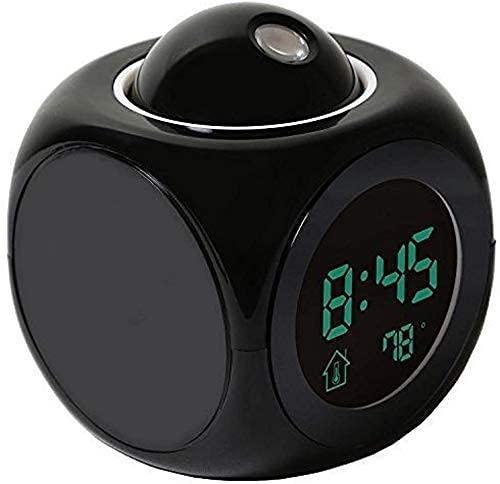 Digital LCD Talking Alarm Clock with Projector Time Display - PURE