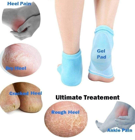 Heel Pain Relief Silicone Gel Heel Socks - PURE