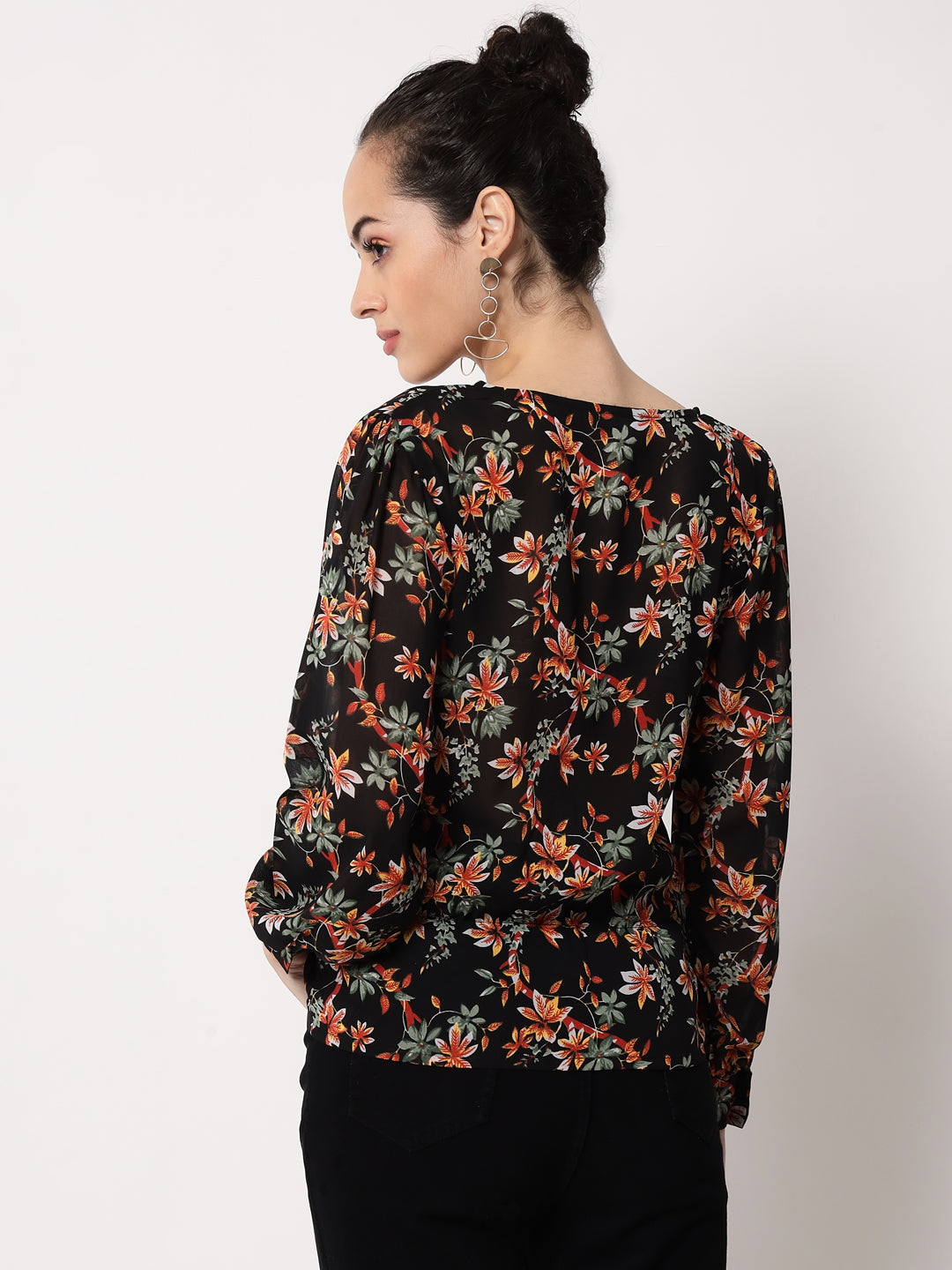 Trend Arrest Women's Floral Printed Top - PURE