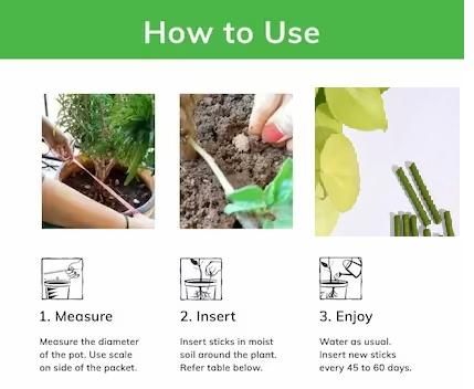 Plant Grow Fertilizer Sticks For Plants - 25 Stick Pack of 1 - PURE