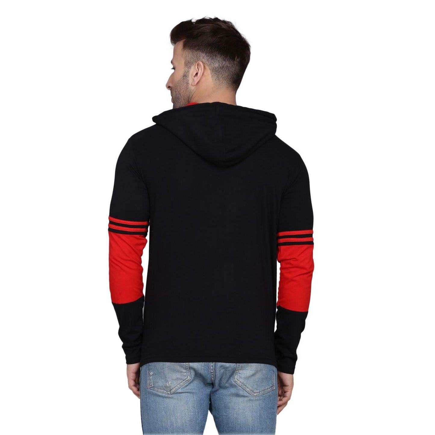 Denzolee Colorblocked Men's Hooded T-Shirt - PURE