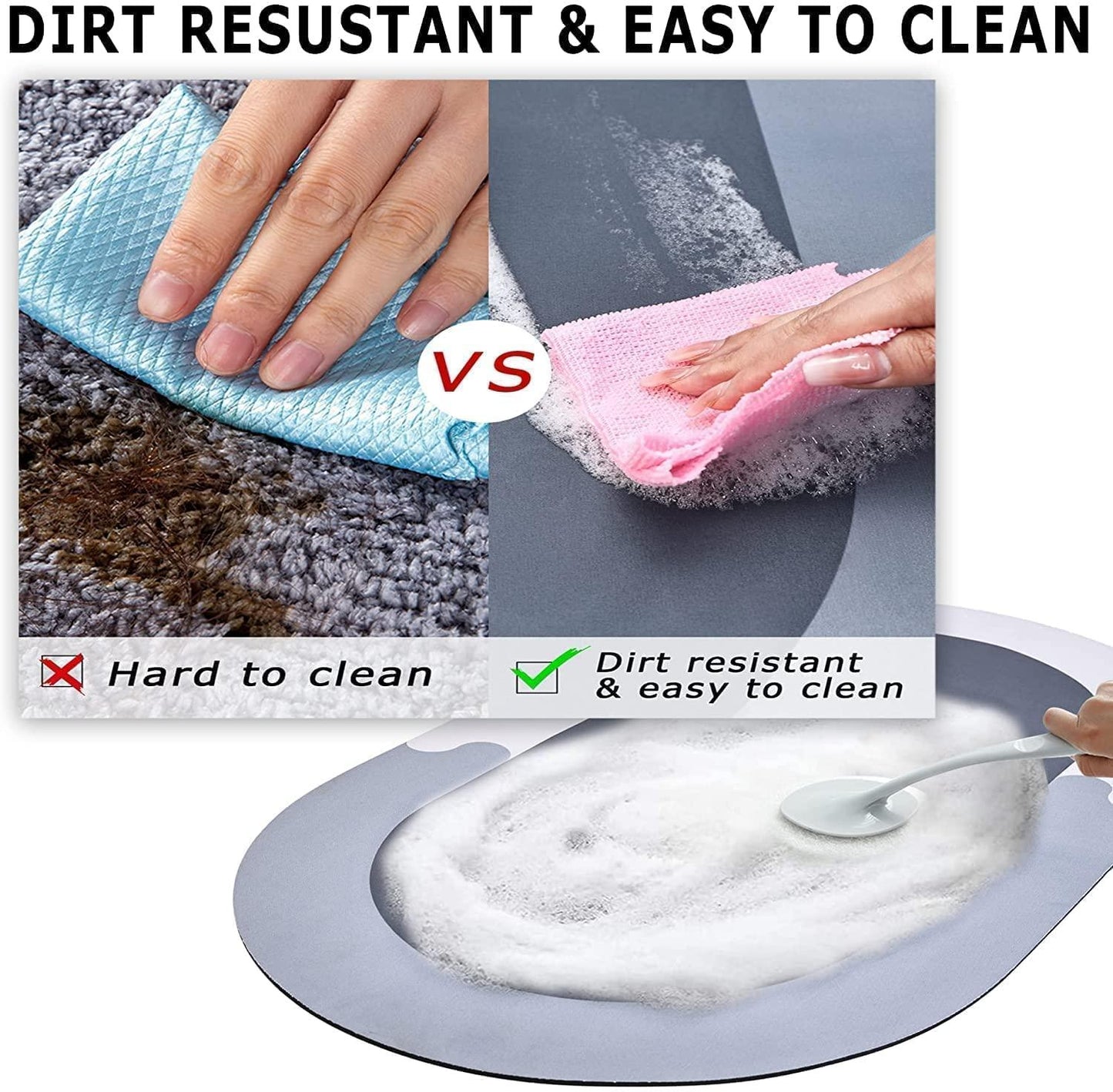 Super Absorbent Bath Floor Mat - PURE