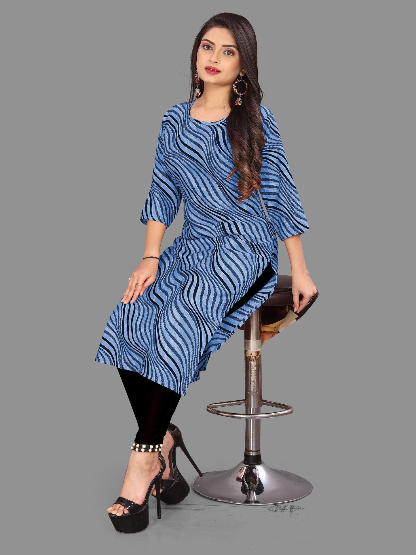 Women's Printed Crepe Kurtis - PURE