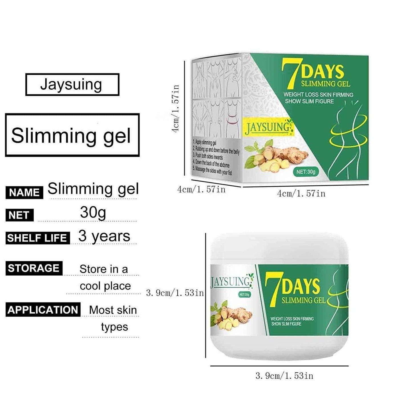 7 Days Ginger Slimming Cream - PURE