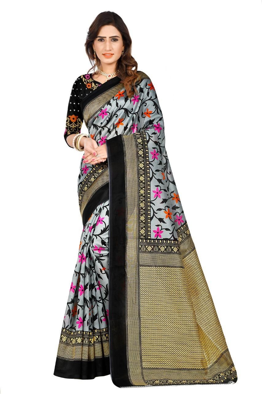 Gorgeous Mysore Silk With Printed Work Combo Pack Saree - PURE