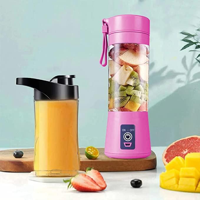 Portable Electric USB Juice Maker Bottle | Blender Grinder Mixer | Rechargeable Bottle with 6 Blades - PURE