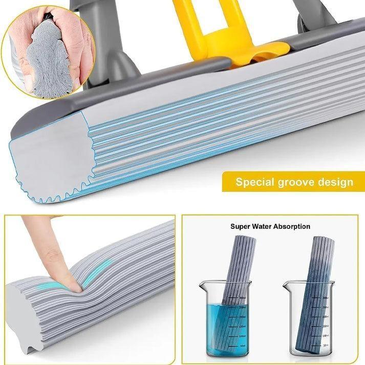 Multi-Purpose Foldable Floor Cleaning Squeeze Mop Wiper - PURE